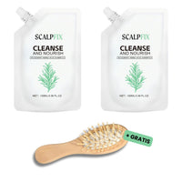 2x ScalpFix™ Schampo (200 ml) – 4 månaders användning (+ GRATIS Antistatisk Bambu Kam)
